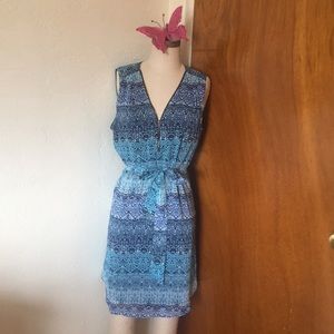 ❌SOLD L NWOT Blue and White Fun Dress!